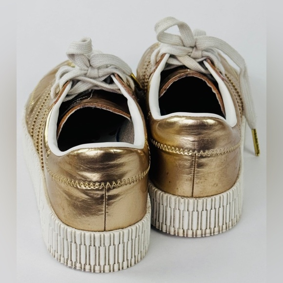 Adidas Sambarose Gold Metallic Shoes Women’s Size 7 Platform Sneakers - Picture 5 of 9